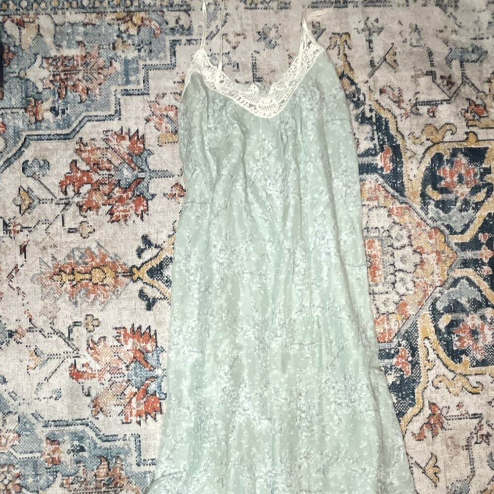 Anthropologie Papinelle Cheri Blossom Maxi Nightgown Silk Cotton Large $109 - Picture 2 of 9